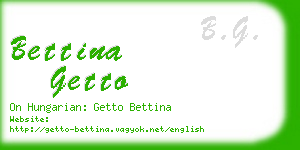 bettina getto business card